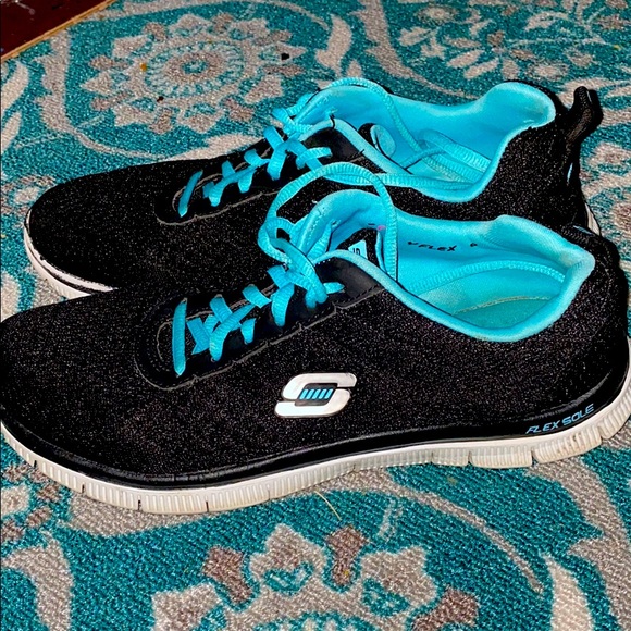 Skechers Flexsole black and teal - Picture 2 of 4